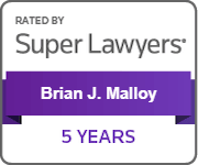 Rated By Super Lawyers | Brian J. Malloy | 5 Years